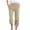Beige, variant on fartey Prime Day Deals Today 2024Women Cotton Linen Capri Pants Butterfly Print Lounge Breathable Beach Trousers Drawstring Elastic Waist Pockets Loose Trousers