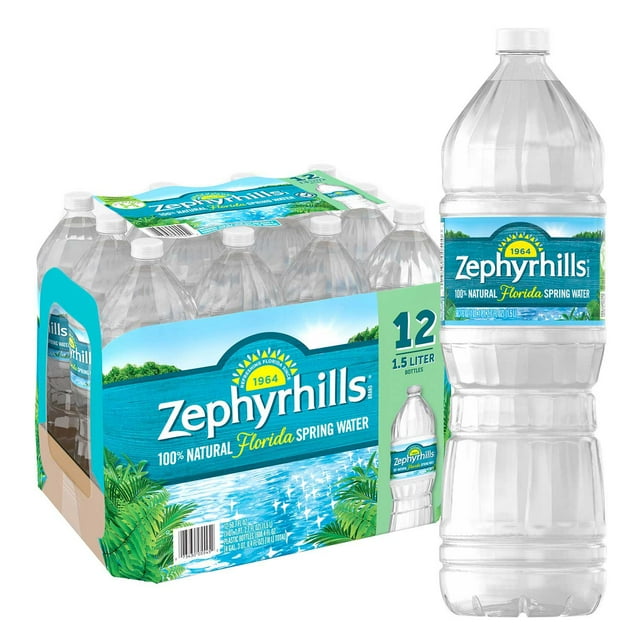 Zephyrhills 100% Natural Spring Water, 1.5L, 12 pk.