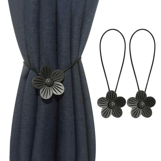 2Pcs Magnetic Curtain Tiebacks (Flower Shape) Magnetic Curtain Tiebacks Beautiful Curtain Buckle Star Pattern Curtain Clips Curtain Accessories for Home Living Room Bedroom Office
