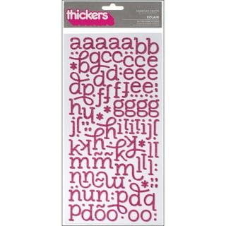 Tealightful Thickers Stickers 5.5X11 Letter Alpha & Pink Glitter Foam