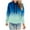 Blue, variant on MuZeFu Hoodies for Women Plus Size on Women's Winter Gradient Printed Plush Casual Long Sleeved Hooded Sweater