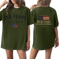 thumbnail image 2 of Dwralegc USA Short Sleeve T Shirt Women Crewneck Short Sleeve Tops 250 Years Of America 2026 Patriotic Apparel Plus Size Tee USA Casual Graphic T Shirt Dark Green 4XL, 2 of 5