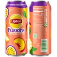 thumbnail image 3 of Lipton Fusions Peach Passionfruit Lemonade Iced Tea, 16 fl oz Cans (pack of 12), 3 of 5