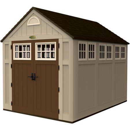 suncast 7.5' x 10.5' resin alpine storage shed, bms8000