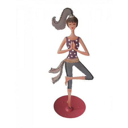 Jewery Stand with Yoga Pose, Purple, Many places to hang your ear rings, rings, jewery, Gift for Yoga Lovers, Product Size: 5.7x14.56x4.52