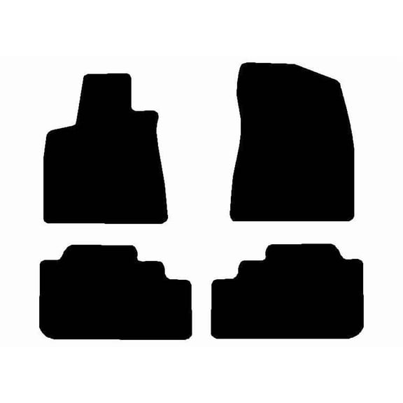 Carpet Floor Mats, Custom Fit, Black, 4-Piece Set, Fits 2016-2022 Lexus RX 350, Made in USA