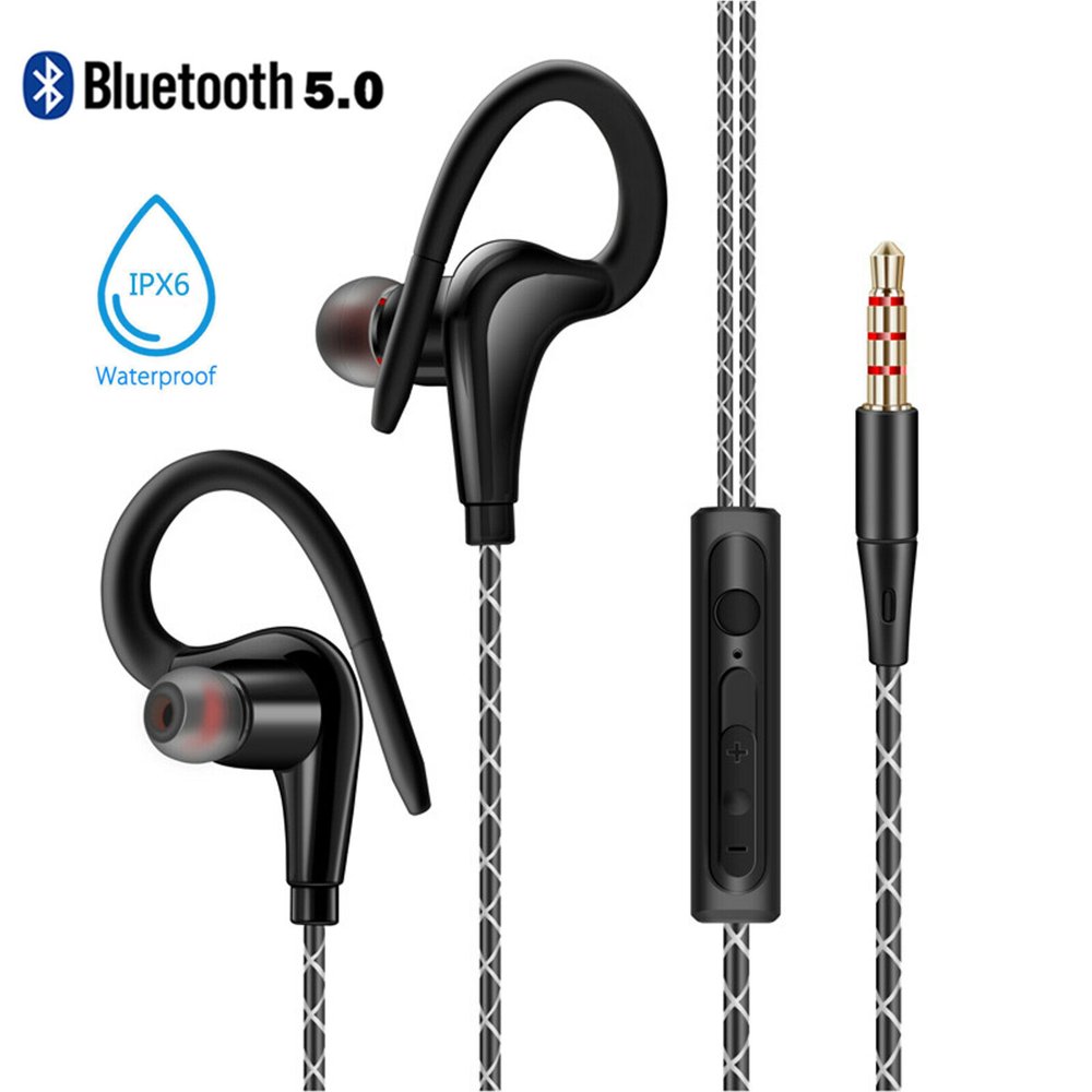 Running Headphones Over Ear in Ear Sport Earbuds Earhook Wired Stereo