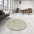 thumbnail image 4 of Ahgly Company Machine Washable Indoor Square Contemporary Green Area Rugs, 8' Square, 4 of 7
