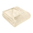 thumbnail image 2 of BNM Solid Fleece Soft Plush Blanket, California King, Ivory, 2 of 7