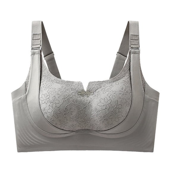 Xdegoge Minimizer Bras for Women Full Coverage Wireless Seamless Lifting Lace Breathable Bralettes Supportive Adjustable Strap No Underwire Bra
