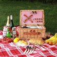 thumbnail image 2 of Cesta de picnic ZORMY de mimbre para 2 personas, diseño sauce, con utensilios, 2 of 8