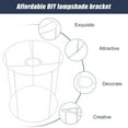thumbnail image 2 of Durable Iron Lampshade Frame for DIY Home Lighting Accessories White, 2 of 8
