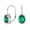 Green, variant on Womens White Blue Purple Opal Dangle Gemstone Earrings Sterling Silver Vintage Style