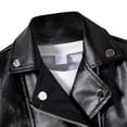 thumbnail image 5 of ShomPort Toddler Little Boys Leather Jackets Zip up Long Sleeve Biker Jackets Outerwear Coat 2-8 Years, 5 of 6