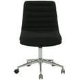 thumbnail image 2 of SAFAVIEH Couture Decolin Boucle Mid Back Swivel Desk Chair, Black/Silver, 2 of 7