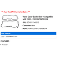 thumbnail image 2 of Valve Cover Gasket Set - Compatible with 2001 - 2003 INFINITI QX4 2002, 2 of 2