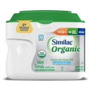 Similac Organic Infant Formula with Iron, 20.6 oz Tub