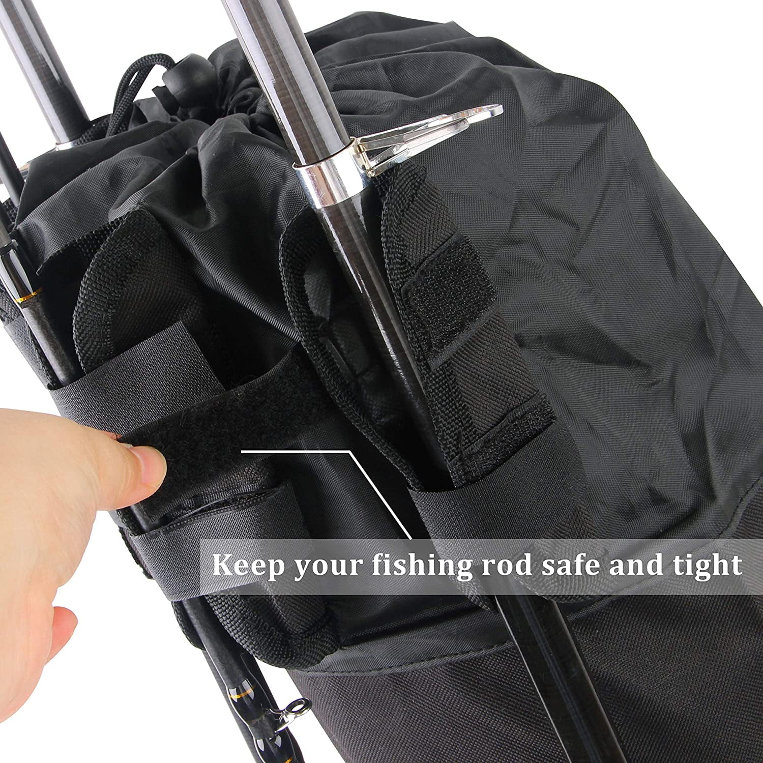 5 pole fishing rod carrying case organizer bag Booms PB3 Fishing Bag,Portable Folding Fishing Rod Fi Booms Fishing Official tech polyester OROOTL Fishing Pole Bag Fishing
