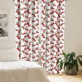 thumbnail image 2 of Ambesonne Fruit Curtains, Cherry Fruit Pattern, Pair of 28"x95", White Vermilion Green, 2 of 5