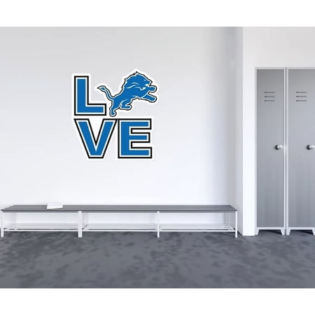 Detroit Lions Football Sport Love Vinyl Decal Sticker
