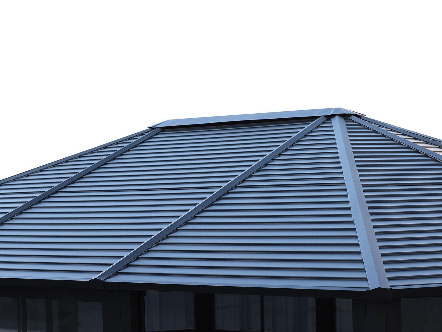 Gazebo Penguin Florence Solarium Metal Roof 12 ft. x 15 ft. in Black