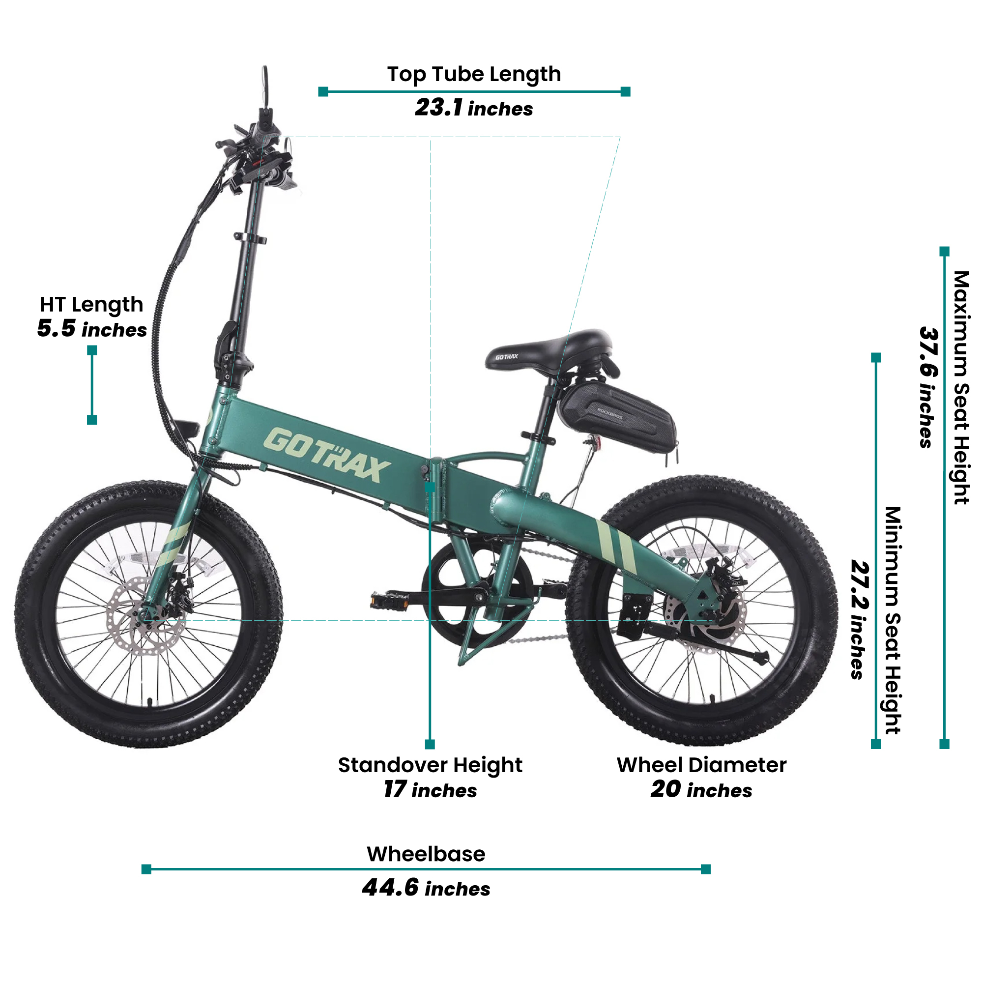 GOTRAX F1V2 Folding Electric Bike, 50-Mile Range photo 3