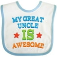 thumbnail image 3 of Inktastic My Great Uncle is Awesome Boys or Girls Baby Bib, 3 of 4