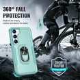 thumbnail image 4 of for S23 Plus Case S23 Plus Phone Case: 360° Rotate Ring Kickstand | Shockproof Phone Bumper Cover | Anti-Scratch Back | Cell Phone Protective case for Galaxy S23+ 5G - Green, 4 of 13