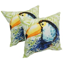 Spun Polyester 17-inch Outdoor Throw Pillows (Set of 2) - Toucan Leaf