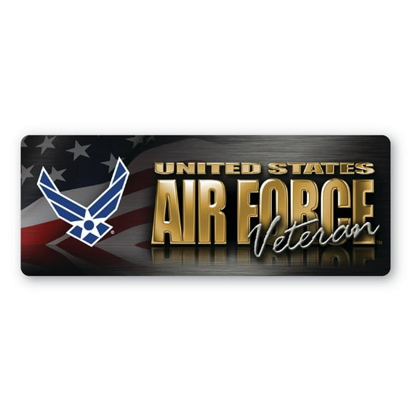 Air Force Veteran Chrome Bumper Strip Magnet