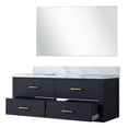 thumbnail image 3 of Blue Bath Vanity 48 In. W X 22 D With Marble Top - Solid Wood, Soft Close, Fully Assembled For Shabby Chic Urban Bathroom Minimalist, 3 of 4