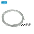 thumbnail image 3 of Uxcell 10Ft Speed Jump Rope Replacement Cable 2.5mm Professional Skipping Rope Steel Wire Replace White 3 Pcs, 3 of 6