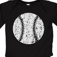 thumbnail image 4 of Inktastic Distressed Baseball in White Boys or Girls Long Sleeve Baby Bodysuit, 4 of 5