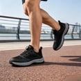 thumbnail image 6 of CHICVOMEY Men's Rotary Knob Quick Lace Hiking Shoes Breathable Mesh No Tie Outdoor Shoes Non-Slip Shock Absorption Low Top Trekking Shoes for Men Work Casual Trail Running, 6 of 8