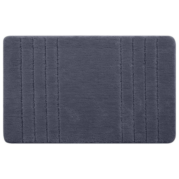 Alfombrilla de baño de microfibra, alfombra de ducha suave y absorbente con base antideslizante de caucho termoplástico, lavable a máquina y apta para secadora, para bañera, lavabo y tocador.