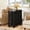 Black, variant on Finmind Wood Fully Assembled End Table, 3-Drawers Narrow Slim Side Table, No Assembly Required, Nightstand for Bedside