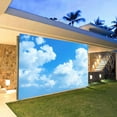 thumbnail image 3 of 13X6 ft Large Blue Sky White Cloud Garage Door Background Sky Cloud Photography Backdrop Newborn Spring Kids Children Aviator Baby Shower Wedding Party Decoration Studio Props Cover, 3 of 5