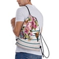 thumbnail image 3 of Bingfone Bird And Floral Drawstrings Backpacks Bags For Men Women Gym Drawstrings Bag, 3 of 9