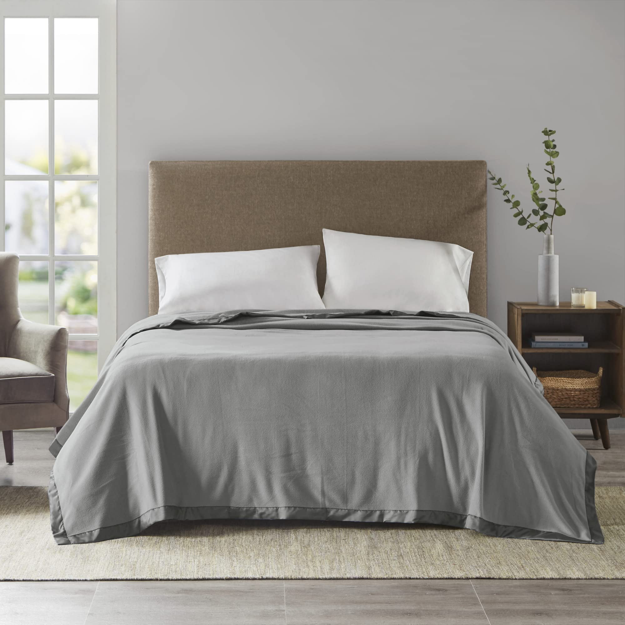 True North by Sleep Philosophy Micro Fleece Luxury Premium Soft Cozy Mircofleece Blanket for Bed Couch or Sofa Twin Grey Walmart