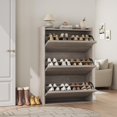 thumbnail image 1 of Shoe Cabinet with 3 Flip Drawers, Modern Shoe Storage for Entryway, Wooden Shoe Organizer Cabinet with Adjustable Shelf, Hidden Shoe Rack for Hallway, Living Room, Natural, 1 of 9