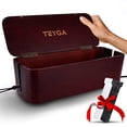 thumbnail image 2 of TEYGA Caja de gestión de cables de bambú - Elegante caja organizadora, 2 of 2