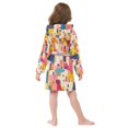 thumbnail image 7 of FORMRS Niños Bathrobe Unisex Hooded Robe Soft Plush Pajamas Sleepwear, Size 10-12T, Art Geometric, 7 of 7