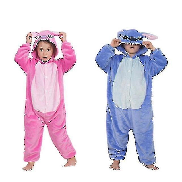 Stitch Disfraz Pijama Onesie Kigurumi Mono Ropa de dormir Animal Sudadera con capucha V_hh