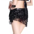 thumbnail image 3 of Falda con borlas para danza del vientre para mujer, atuendos de actuación, ropa de festival, falda con borlas para danza del vientre, falda con lentejuelas estilo bohemio, disfraz rave para, 3 of 6