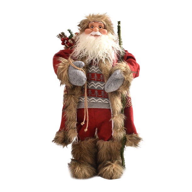 Fiudx Decoraciones Navideñas Interiores Muñeco Navideño De Papá Noel, Regalo Infantil De Navidad, Decoración De Mesa De Juguete Para El Hogar