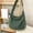 Green, variant on Japanese Style Unisex Corduroy Messenger Bag Large Capacity with Adjustable Crossbody Strap and Multiple Organizational Pockets for Daily Use