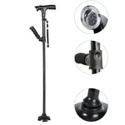 Telescopic Collapsible Folding Cane LED Trusty Walking Cane with Alarm for Elder