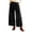 Black, variant on Womens Street Lace Velour Palazzo Pants Elastic Waist Drawstring Wide Leg Travel Lounge Pants
