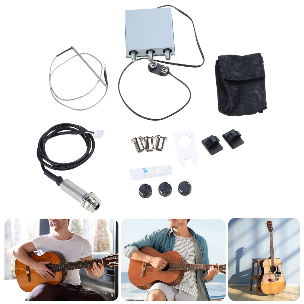 Guitar Preamp Piezo Pickup Guitar Pickup Equalizers Piezo Transducer Pickup Acoustic Folk Guitar Equalizers Pickup