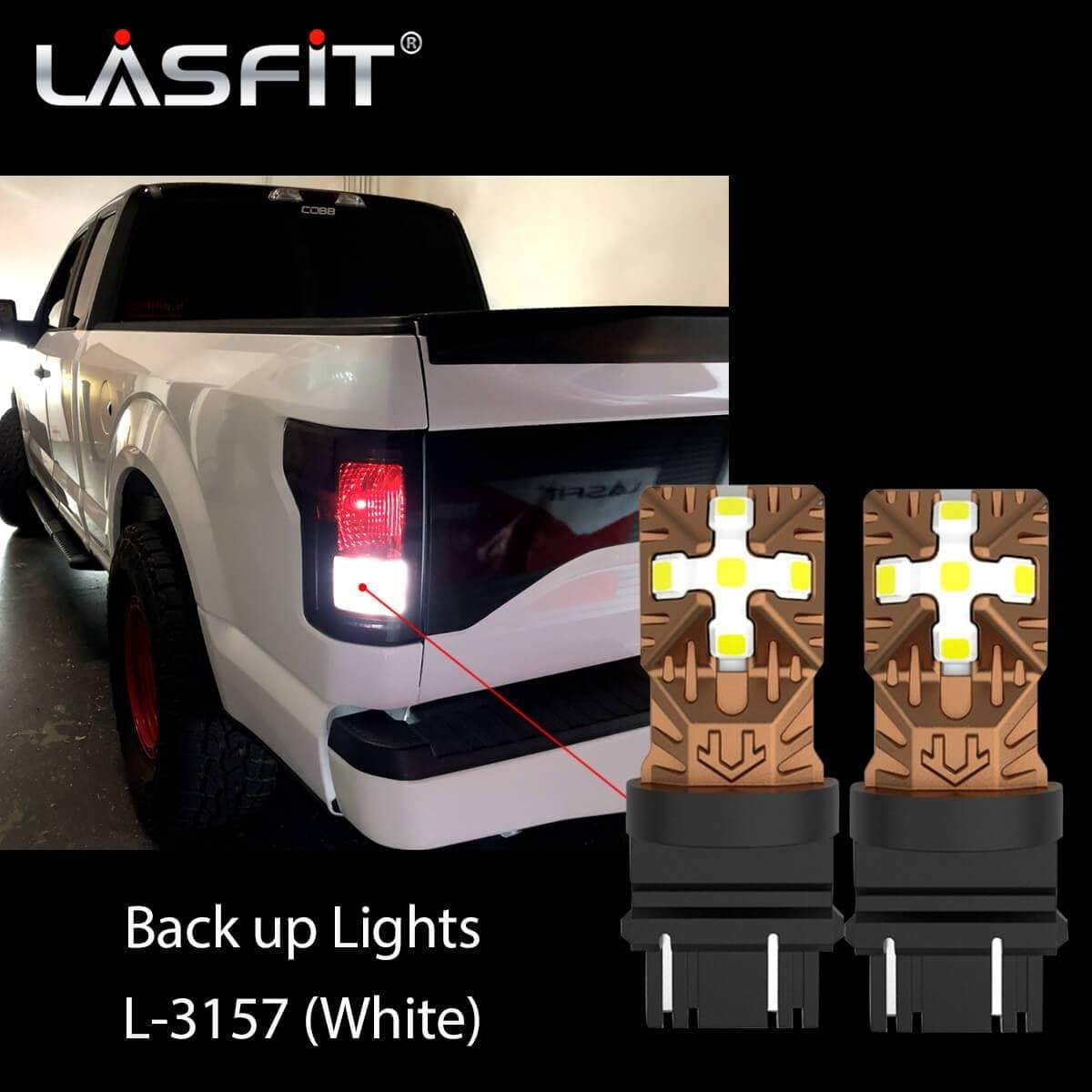 3157 3156 Car Reverse Light Backup LED Bulb Lights 3057 3047 6500K White 1200LM